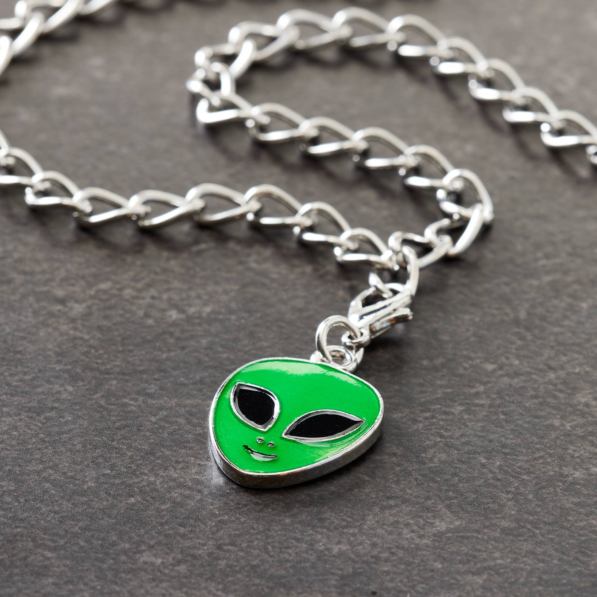12 Pack: Glow-in-the-Dark Alien Charm by Bead Landing™